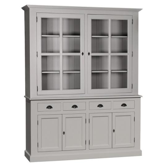 country nagymeretu szurke angol tomorfa cottage talaloszekreny vitrines szekreny konyha vintage klasszikus mediterran uveges szekrenyek egyedi butor gyartas.jpg